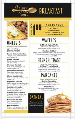 Menu photo 2 Golden Spoon Diner Ocala, FL