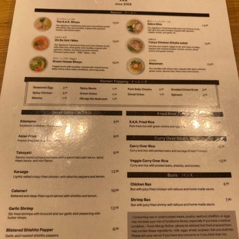 EAK Ramen - Menu - Ramen Near Me - New York, New York EAK Ramen - Menu - Ramen Near Me - New York, New York