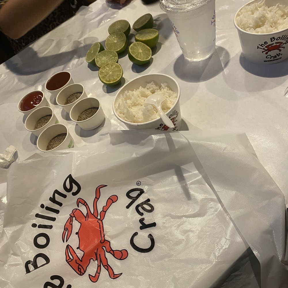 The Boiling Crab - The beginning of the feast. Prep table our drinks and white rice. - Cajun/Creole Near Me - Garden Grove, California The Boiling Crab - The beginning of the feast. Prep table our drinks and white rice. - Cajun/Creole Near Me - Garden Grove, California