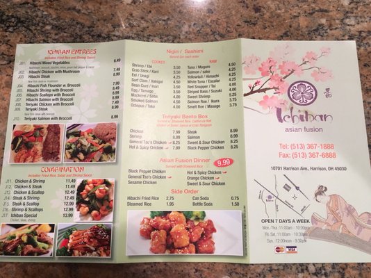 Menu photo 1 Ichiban Asian Fusion Restaurant Harrison, OH Menu photo 1 Ichiban Asian Fusion Restaurant Harrison, OH