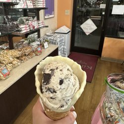 Kilwins Ice Cream - Chocolate - Fudge - S'mores with white chocolate waffle cone