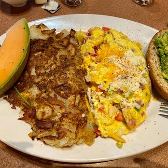 Sunrise Café - Western Omelet w/house potatoes Diced ham, onion, bell peppers and jack cheese $14.99 - Breakfast & Brunch Near Me - Reno, Nevada Sunrise Café - Western Omelet w/house potatoes Diced ham, onion, bell peppers and jack cheese $14.99 - Breakfast & Brunch Near Me - Reno, Nevada