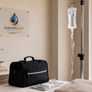 Elevatedrip Mobile IV Hydration - A clean, fully prepared mobile IV setup designed for a comfortable experience in your own space. - IV Hydration Near Me Elevatedrip Mobile IV Hydration - A clean, fully prepared mobile IV setup designed for a comfortable experience in your own space. - IV Hydration Near Me
