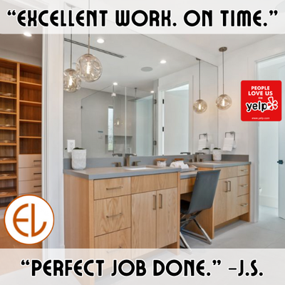 "Excellent work. On time. Perfect job done." - J.S. - Cabinet Installation Kitchen Cabinet Remodel Bathroom Cabinet Updates More Modern Cabinetry Professional High Quality Cabinet Installation "Excellent work. On time. Perfect job done." - J.S. - Cabinet Installation Kitchen Cabinet Remodel Bathroom Cabinet Updates More Modern Cabinetry Professional High Quality Cabinet Installation