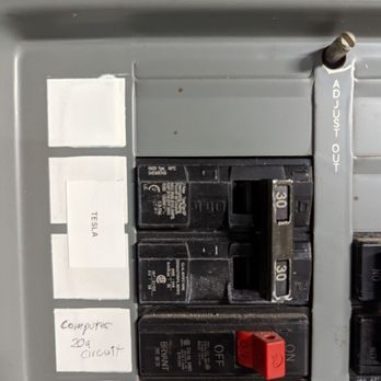 AJ Electrical - Tesla Level 2 Charging breaker. - Electricians Near Me AJ Electrical - Tesla Level 2 Charging breaker. - Electricians Near Me