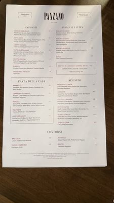 Menu photo 5 Panzano Denver, CO