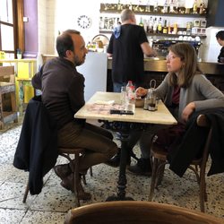 Happy, busy lunchtime atmosphere and the place is packed with locals having their workday lunch