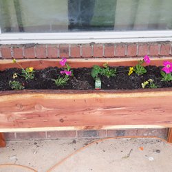 The Wood Farm - Fresh cut cedar flower planter.