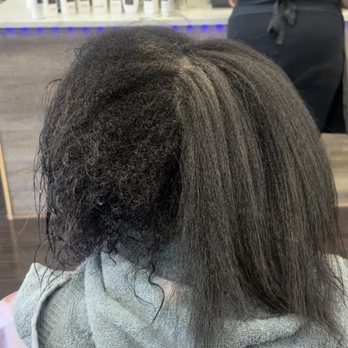 Cutie Pie Salon - Before and After Silk Press by Delitha - Hair Salons Near Me - Antioch, California