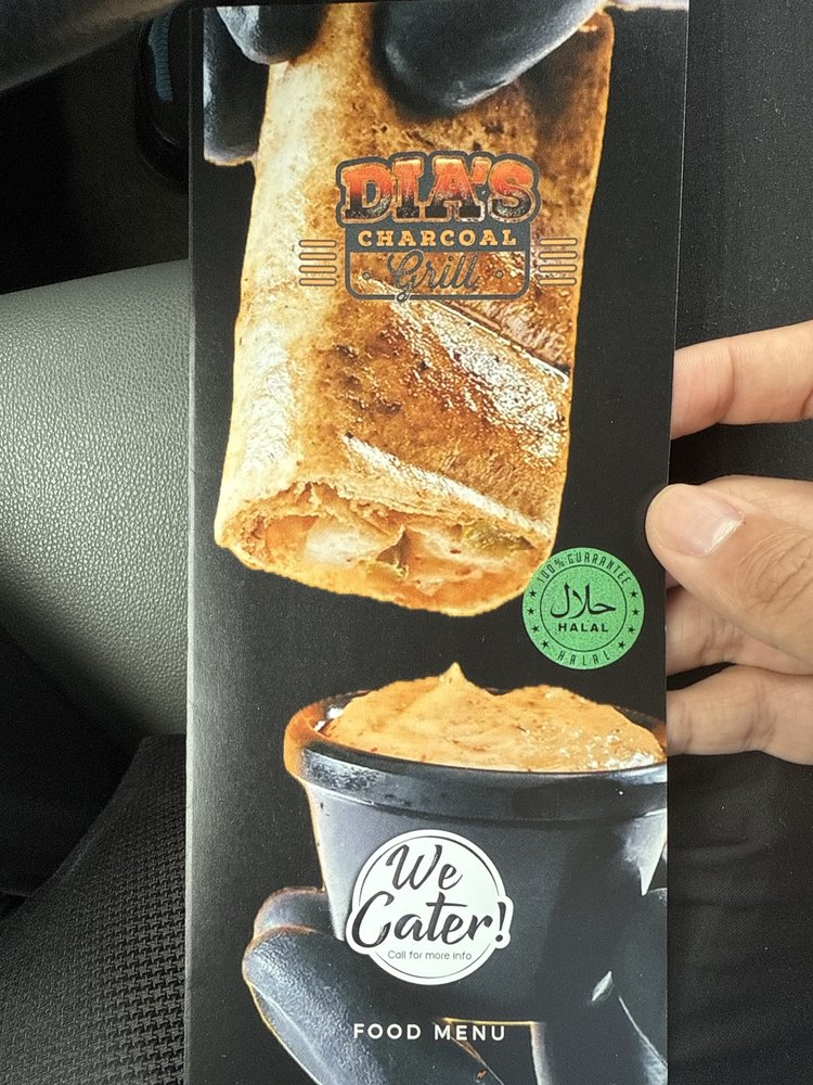 Food from Dia's Charcoal Grill