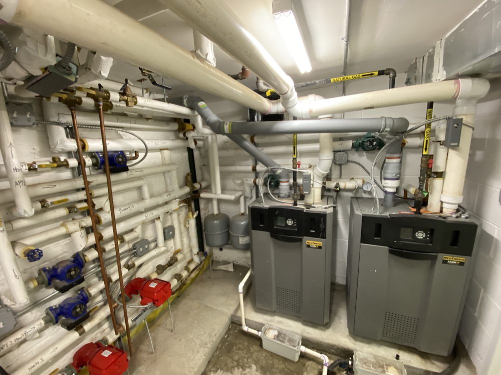 Slide of plumbing service