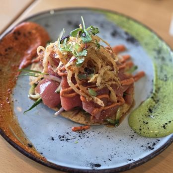Ruta 15 Ceviche Bar Mexican Kitchen - Ahi Tuna Presentation - Sports Bars Near Me - Long Beach, California