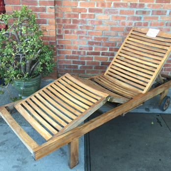 The Teak Man - This is one of the chairs we got. It's got a built-in cocktail table! SOLD!! - Furniture Stores Near Me - Benicia, California