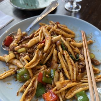 Jiang's Kitchen - Hand-made noodle Sauteed Noodles with Lamb Cumin Flavor - Chinese Near Me - New York, New York Jiang's Kitchen - Hand-made noodle Sauteed Noodles with Lamb Cumin Flavor - Chinese Near Me - New York, New York
