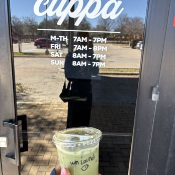 Cuppa Espresso Bar - White chocolate lavender matcha w/ extra shot - Coffee & Tea Near Me - Irving, Texas