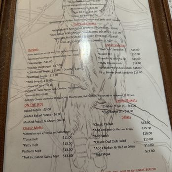 Owl Club Bar & Steakhouse - Menu - Dive Bars Near Me - Eureka, Nevada Owl Club Bar & Steakhouse - Menu - Dive Bars Near Me - Eureka, Nevada