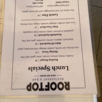 Rooftop - Lunch menu (as of 7/17/22) - New American Near Me - Walnut Creek, California Rooftop - Lunch menu (as of 7/17/22) - New American Near Me - Walnut Creek, California