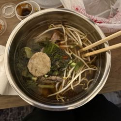 Rockin Roadrunner - Small weird pho, little meat, half a meatball...