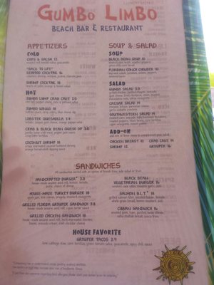 Menu photo 7 Gumbo Limbo Naples, FL