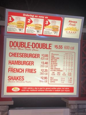 Menu photo 1 In-N-Out Burger Brentwood, CA