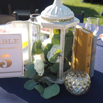 Simple Country Weddings - White Lanterns, vintage books provided by Simple Country - Wedding Planning Near Me - Rancho Cordova, California