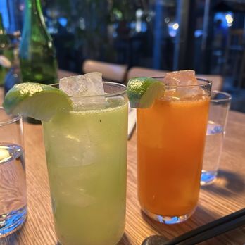 Tak - Melon & vodka (left), passionfruit & bourbon (right) - Japanese Near Me - Stockholm, Alberta