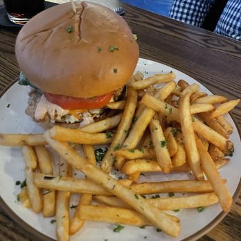 44 Mills Kitchen + Tap - Pork loin sandwich w/herb fries - New American Near Me - Concord, North Carolina