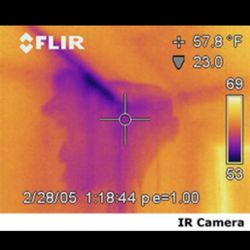 1-800-GOT-MOLD? - Infrared image of hidden moisture