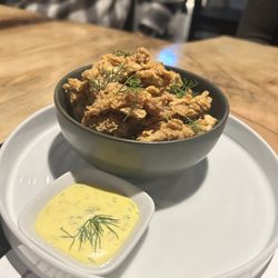 Odd Duck - Fried oyster mushroom | deep fried noki farms oyster mushroom
lemon dill mayo