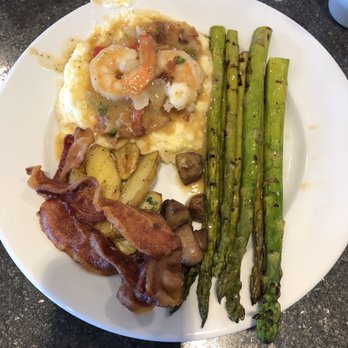 Terrace Dining Room - a plate of food with asparagus and shrimp - American Near Me - Raleigh, North Carolina Terrace Dining Room - a plate of food with asparagus and shrimp - American Near Me - Raleigh, North Carolina