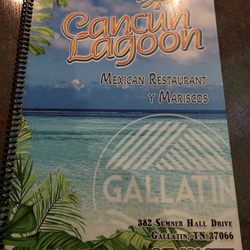 Cancun Lagoon - Menu cover