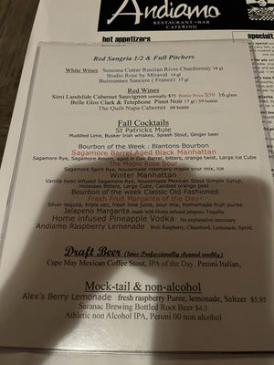Menu photo 2 Andiamo Restaurant Haworth, NJ