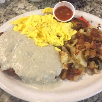 Silver Spoon Restaurant - Giant country fried steak. Home fries to die for. Homemade salsa is worth it's weight in gold. & zucchini bread. $8.99 - Diners Near Me - Glendora, California Silver Spoon Restaurant - Giant country fried steak. Home fries to die for. Homemade salsa is worth it's weight in gold. & zucchini bread. $8.99 - Diners Near Me - Glendora, California