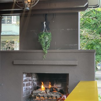 Pandita - Cute fireplace outside. - Tacos Near Me - Eugene, Oregon