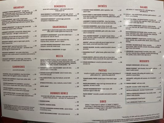 Menu photo 1 Cafe Landwer Boston, MA