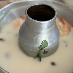 Nopgow Thai Restaurant - I always love to see that flame burning with these type of soup situations.