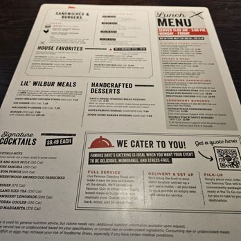 Famous Dave's Bar-B-Que - Menu - Barbeque Near Me - Fort Mill, South Carolina Famous Dave's Bar-B-Que - Menu - Barbeque Near Me - Fort Mill, South Carolina