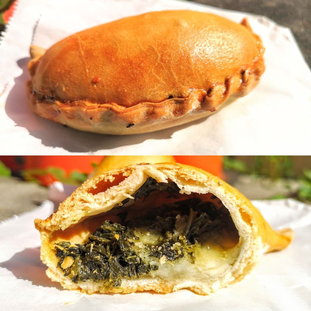 Delicious spinach and cheese. This was so good!