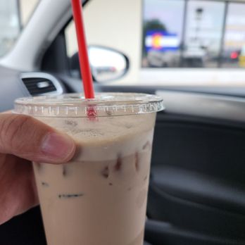 Ju's Coffee - Large Iced Lavender Milk tea. My go to - Coffee & Tea Near Me - Parker, Colorado