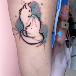 Enchanted Dragon - My aquamarine water color Kitty