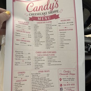 Candy’s  Cheesecake Shoppe - menu - Bakeries Near Me - Gastonia, North Carolina