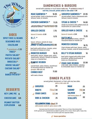 Menu photo 7 The Wharf St Pete Beach, FL