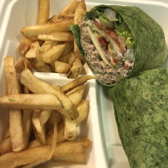 Nourish Cleveland - Tuna on a Spinach Tortilla and Fries - Do-It-Yourself Food Near Me - Cleveland, Ohio
