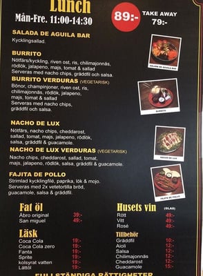 Menu photo 1 El Aguila Stockholm, AB Menu photo 1 El Aguila Stockholm, AB