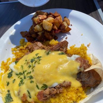 Hash Kitchen - Tamale Cake Benedict .....the best. - Breakfast & Brunch Near Me - Chandler, Arizona Hash Kitchen - Tamale Cake Benedict .....the best. - Breakfast & Brunch Near Me - Chandler, Arizona