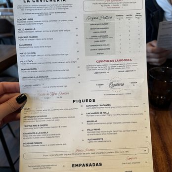 Limón - Menu - Peruvian Near Me - Mountain View, California