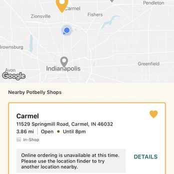 Potbelly - App-can't order in Carmel - Sandwiches Near Me - Carmel, Indiana Potbelly - App-can't order in Carmel - Sandwiches Near Me - Carmel, Indiana