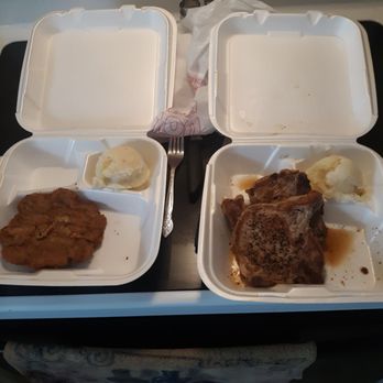 Three Coins Diner - Country fried steak and pork chops no gravy on anything. Potatoes were nothing but lumps stuck together absolute garbage, cost $33 - American Near Me - Tampa, Florida Three Coins Diner - Country fried steak and pork chops no gravy on anything. Potatoes were nothing but lumps stuck together absolute garbage, cost $33 - American Near Me - Tampa, Florida