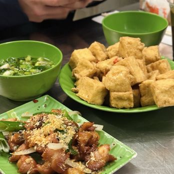 Mắm - Chicken cartilage, house fried tofu with scallions fish sauce on the side - Vietnamese Near Me - New York, New York Mắm - Chicken cartilage, house fried tofu with scallions fish sauce on the side - Vietnamese Near Me - New York, New York