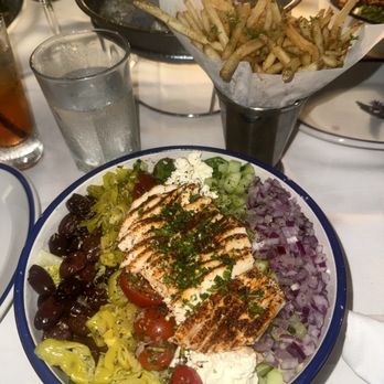Hudson House - Greek salad was massive and delicious. I love their fries - Cocktail Bars Near Me - Houston, Texas